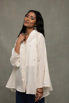 Ivory Breeze Jamdani Shirt - CiceroniWomen ShirtsSutra Art of Clothing