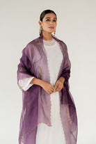 Ivory Caftan Kurta Set with Shama Odhani - CiceroniKurta Set, Festive WearNirjara