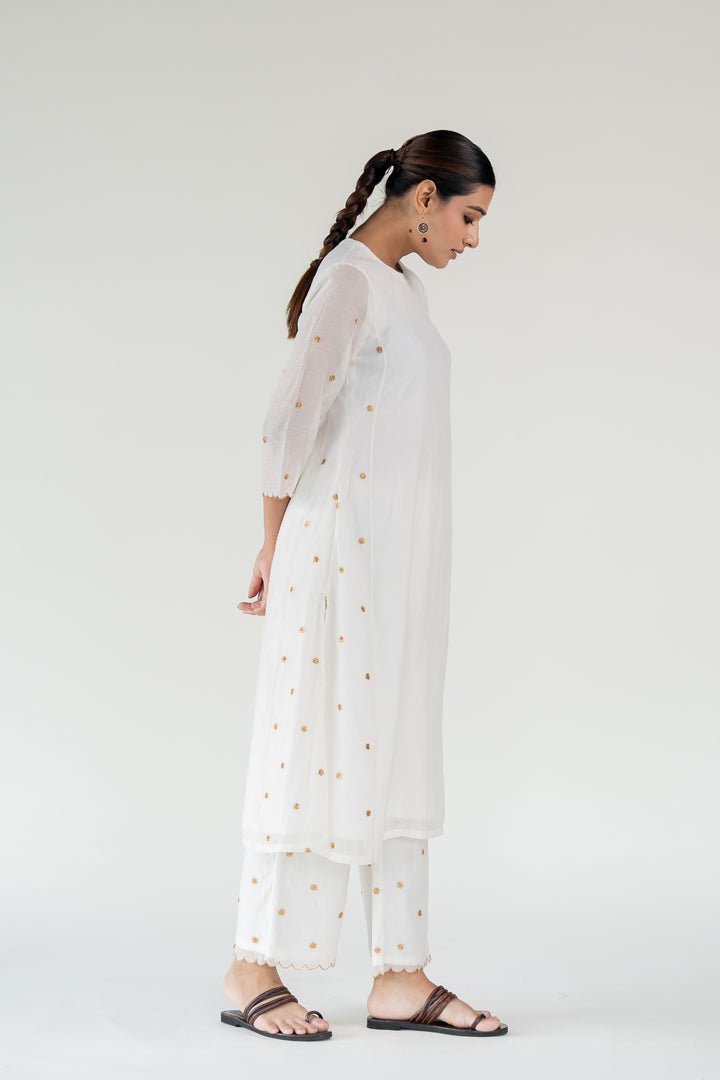 Ivory Fiza Kurta (Set of 2) - CiceroniKurta Set, Festive WearNirjara