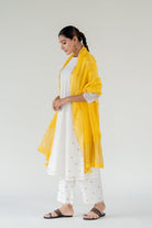 Ivory Fiza Kurta Set with Ayra Odhani - CiceroniKurta Set, Festive WearNirjara