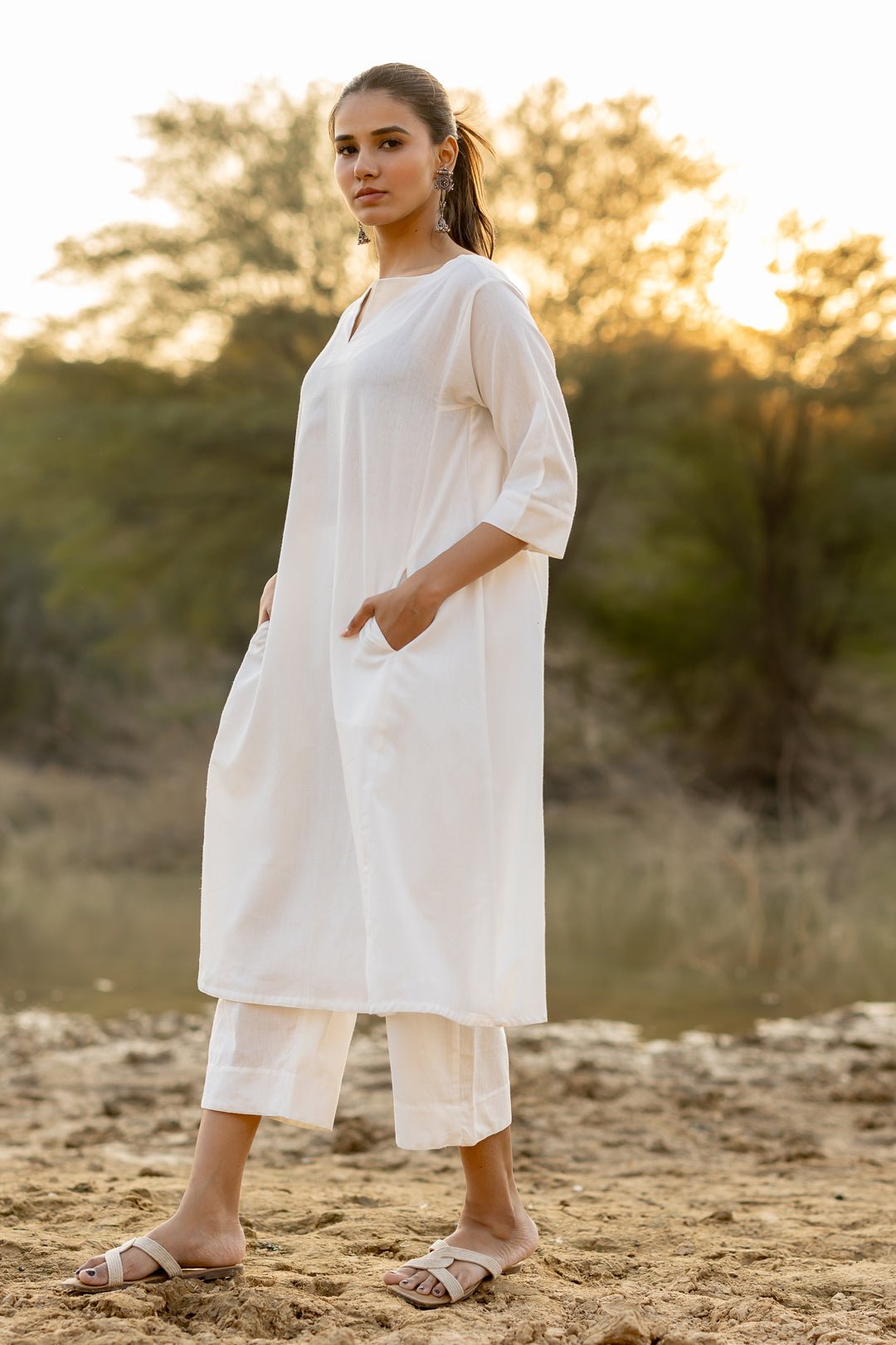 Ivory Grace Kurta Set - CiceroniKurta Set, Everyday WearMaidaan