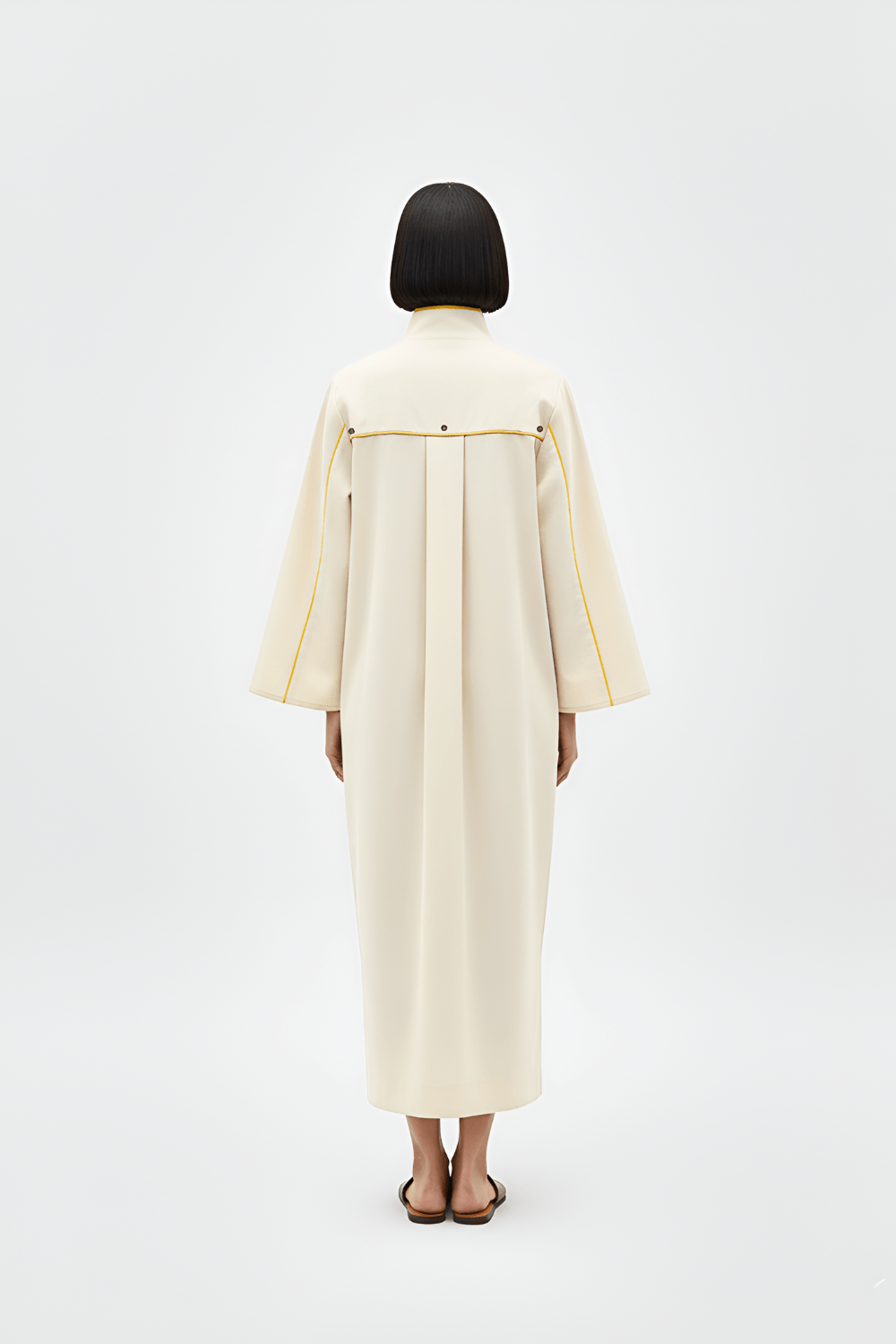 Ivory - Mango Yellow Collared Stripe Dress - CiceroniDressesNeora by NC