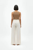 Ivory - Mango Yellow Pintucks Pants - CiceroniWomen PantsNeora by NC