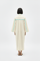 Ivory - Tiffany Blue Collared Stripe Dress - CiceroniDressesNeora by NC