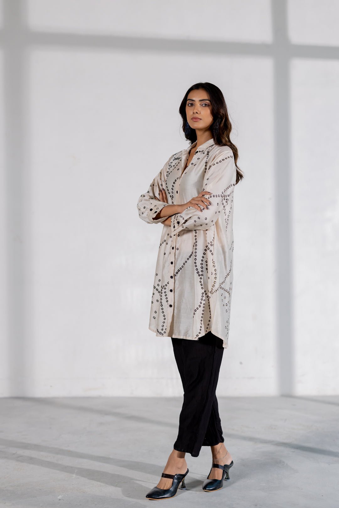 Ivory Wander Bandhani Shirt Set - CiceroniShirt SetSilai Studio
