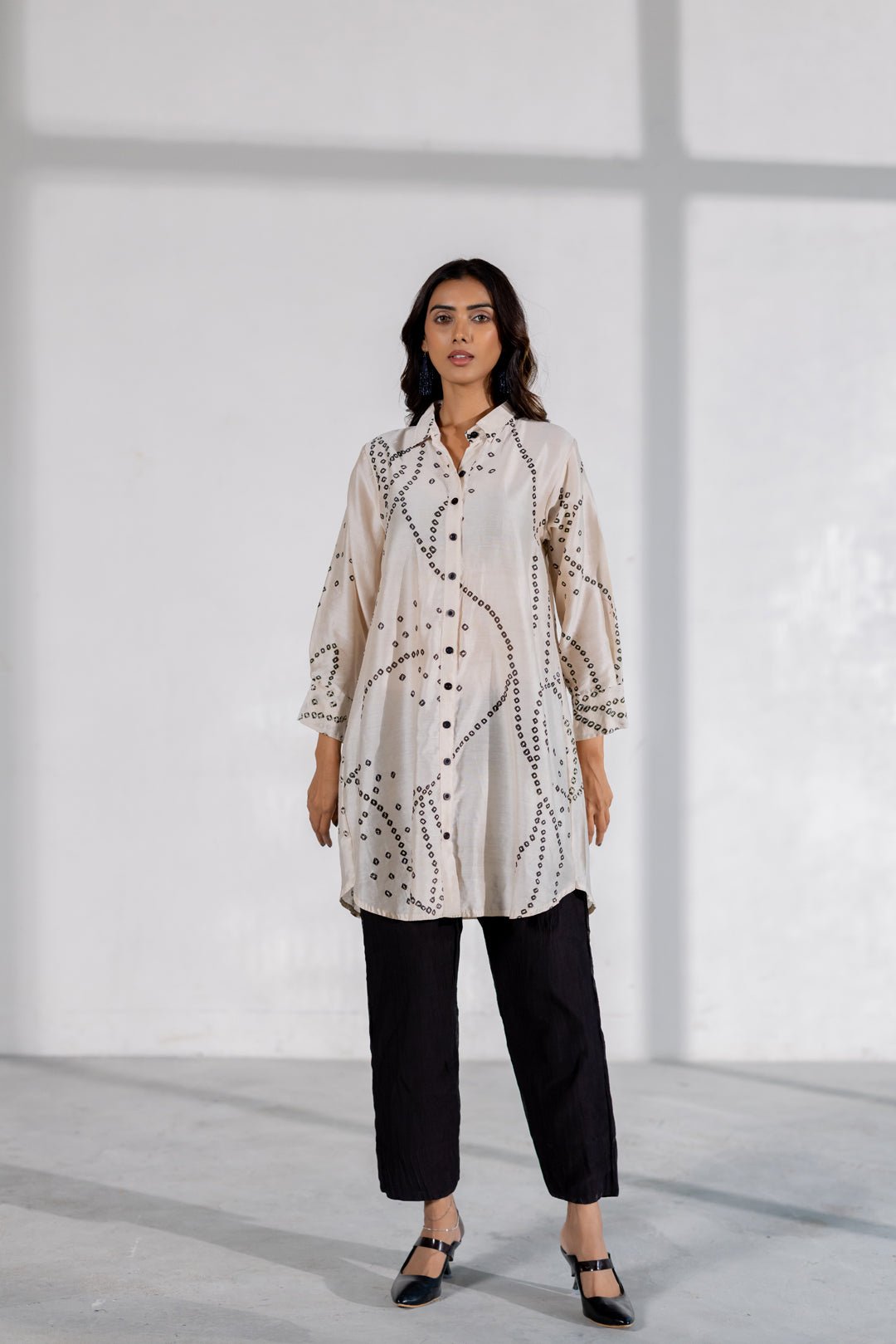 Ivory Wander Bandhani Shirt Set - CiceroniShirt SetSilai Studio