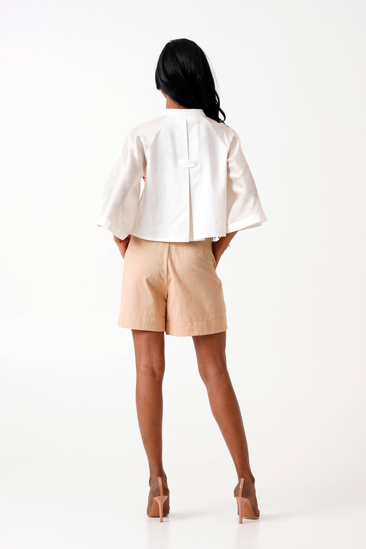 Ivory Zola - Raglan Sleeve Crop Shirt + Shorts - CiceroniCo - ord SetMadder Much