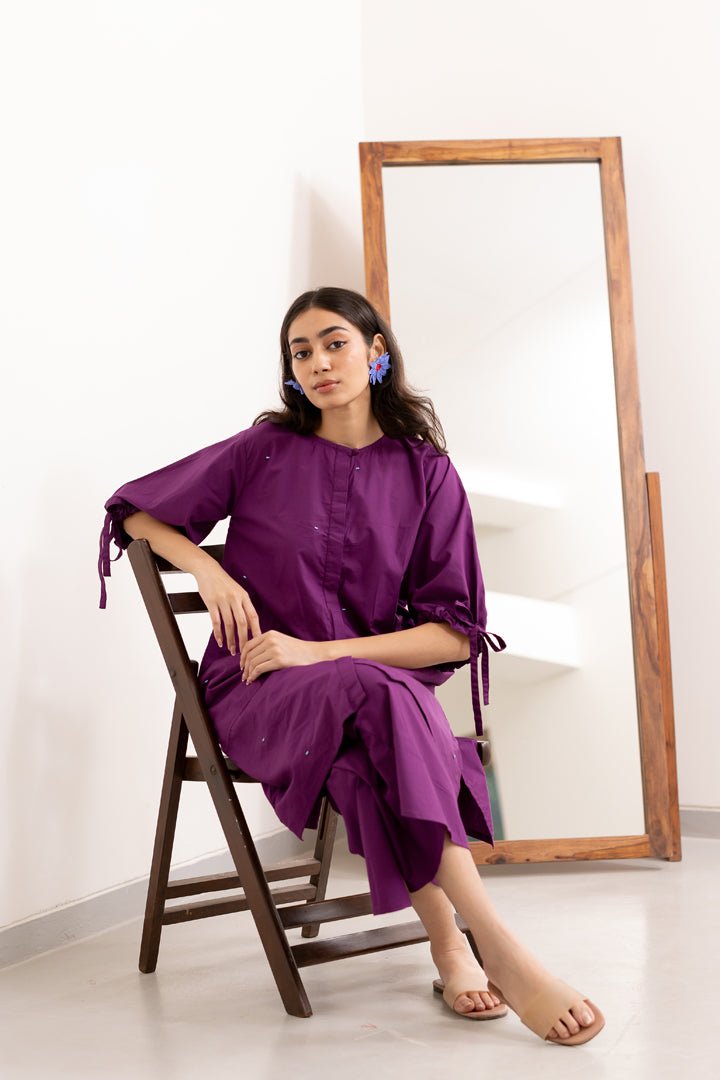 Jaamun Button - Down Tunic - CiceroniKurta, Everyday WearSilai Studio