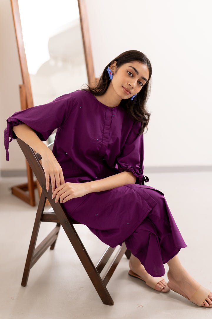 Jaamun Button - Down Tunic - CiceroniKurta, Everyday WearSilai Studio