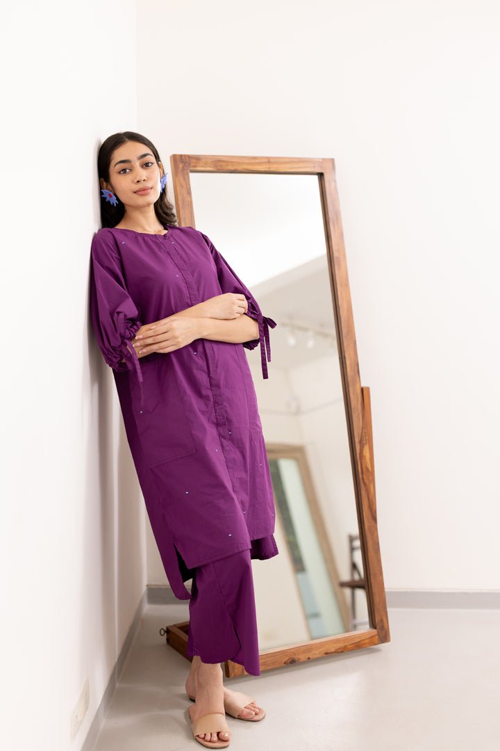 Jaamun Button - Down Tunic - CiceroniKurta, Everyday WearSilai Studio