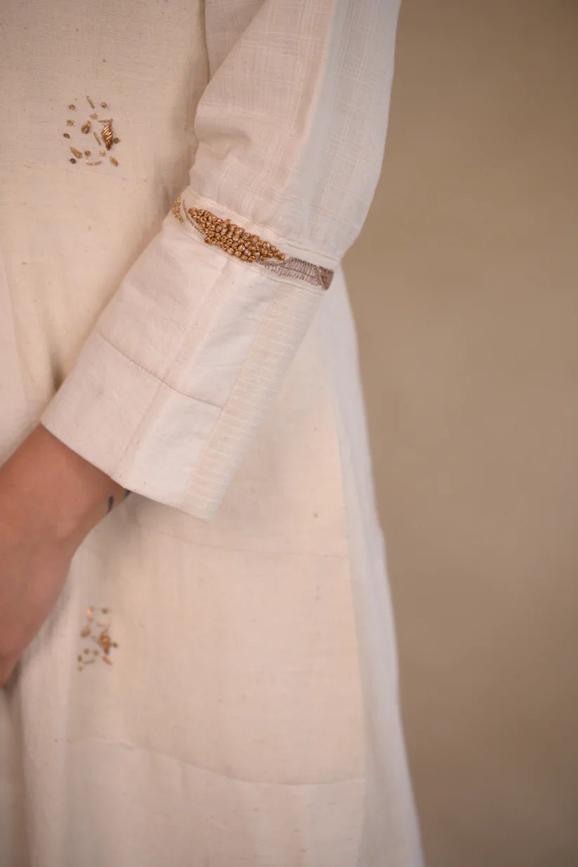 Jacket, in patched fabric with embroidery - CiceroniJackets, KurtaRang by Rajvi