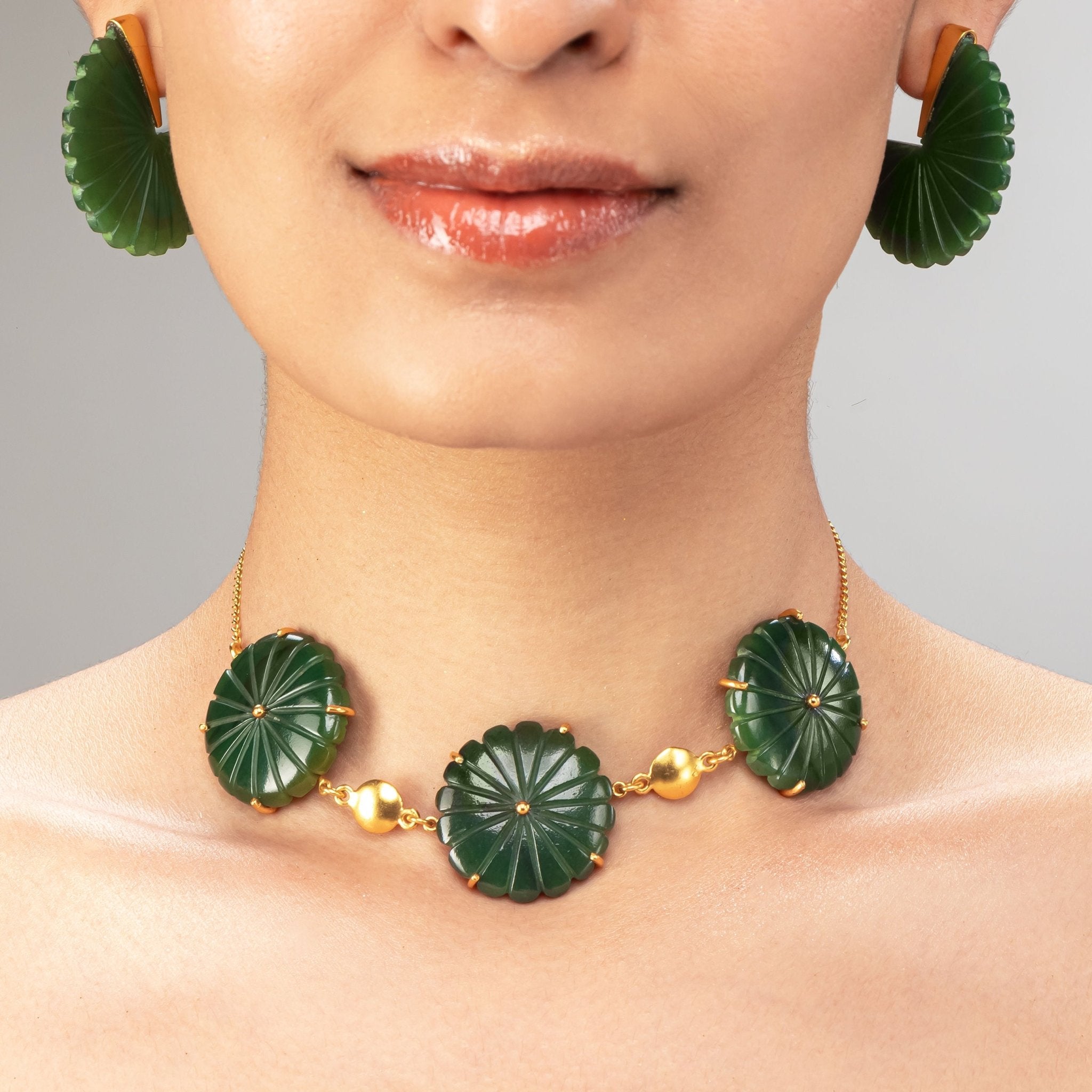 Jade choker - CiceroniNecklaceRumri