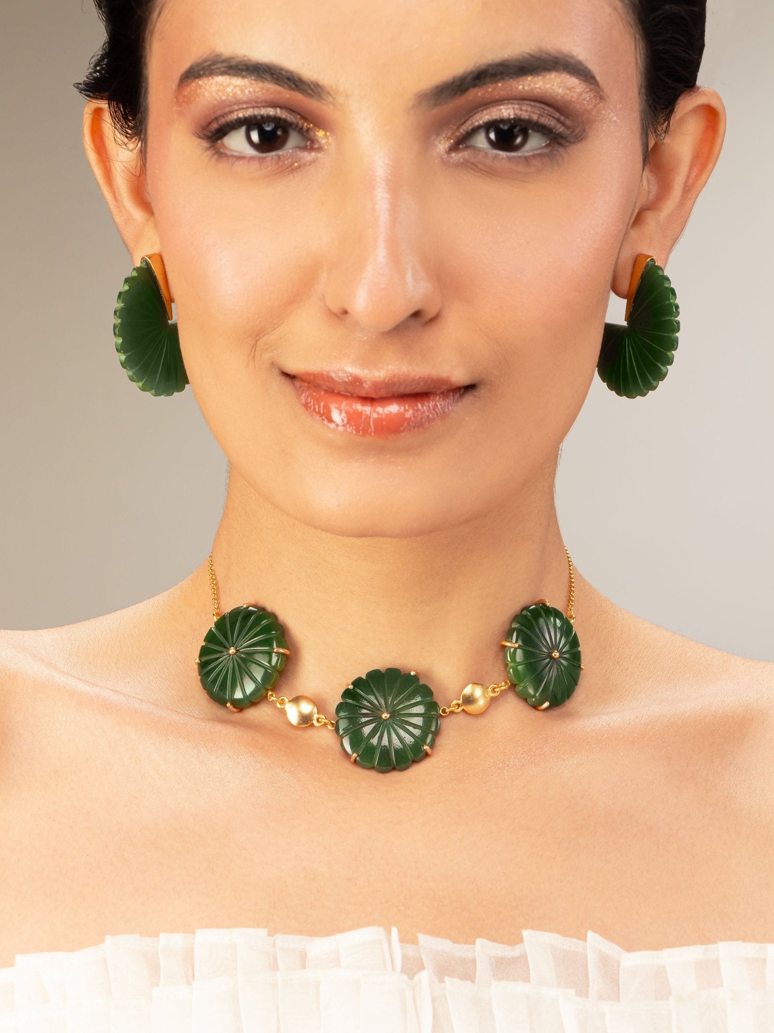 Jade choker - CiceroniNecklaceRumri