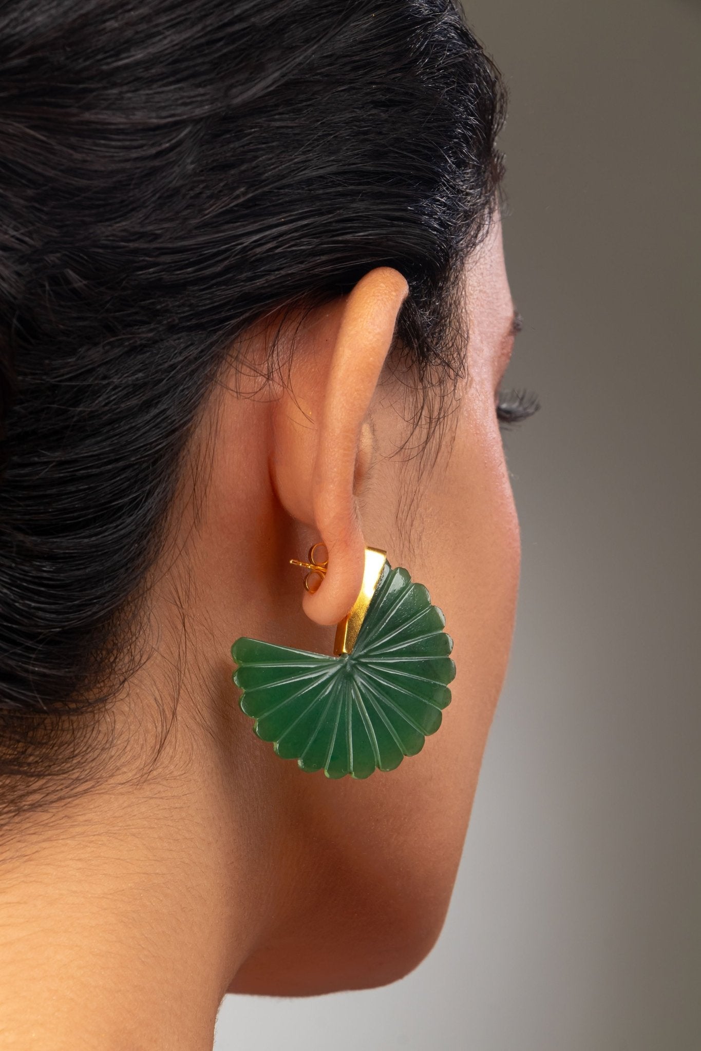 Jade Floret Studs - CiceroniEarringsRumri
