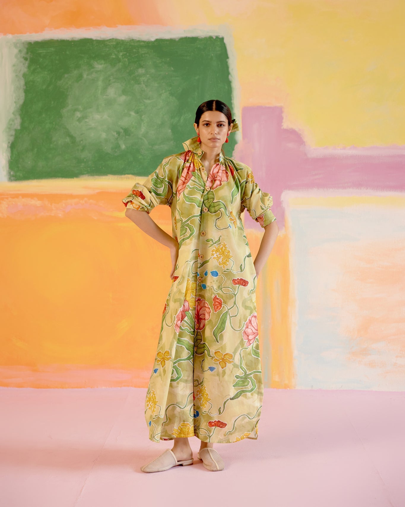 Jade Relaxed Kaftan Dress - CiceroniDressesHappi Space