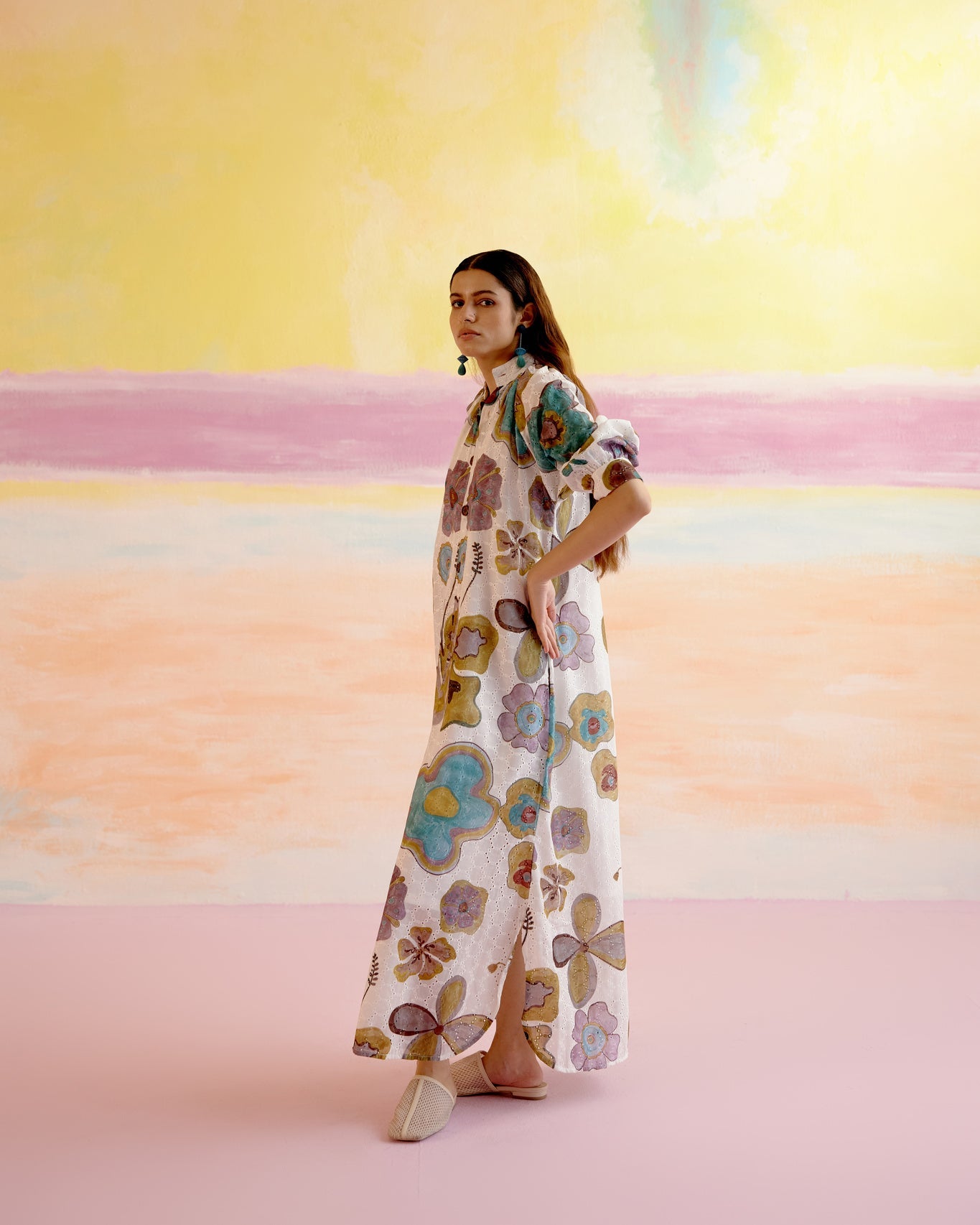 Jade Relaxed Kaftan Dress - CiceroniDressesHappi Space