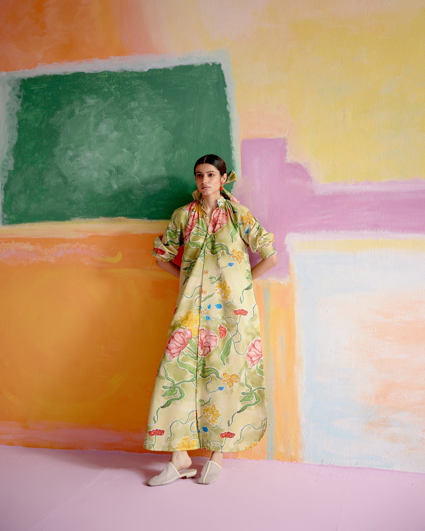 Jade Relaxed Kaftan Dress - CiceroniDressesHappi Space