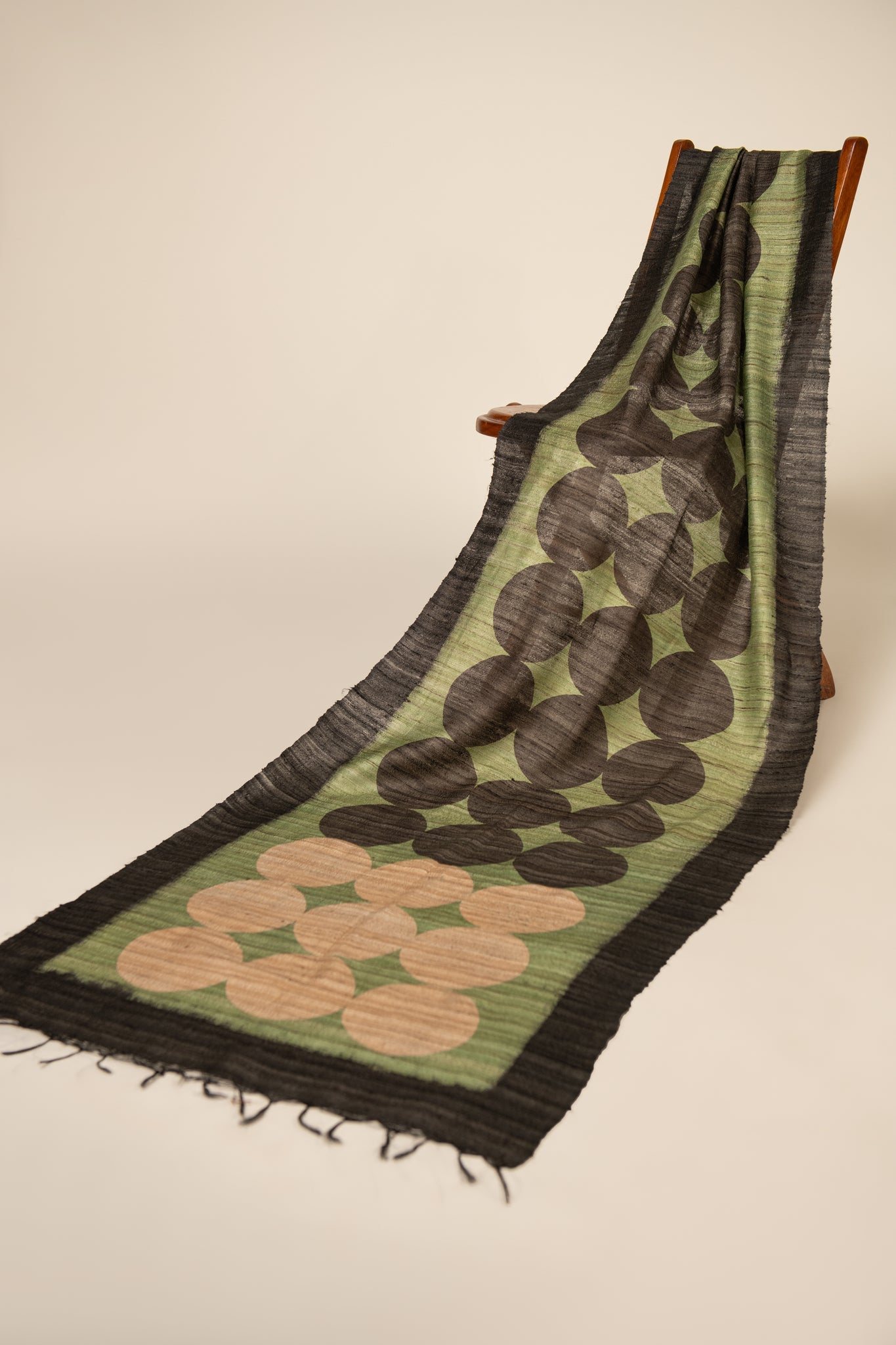 Jade Tussar Peace Silk Scarf - CiceroniMens ScarfAeshaane