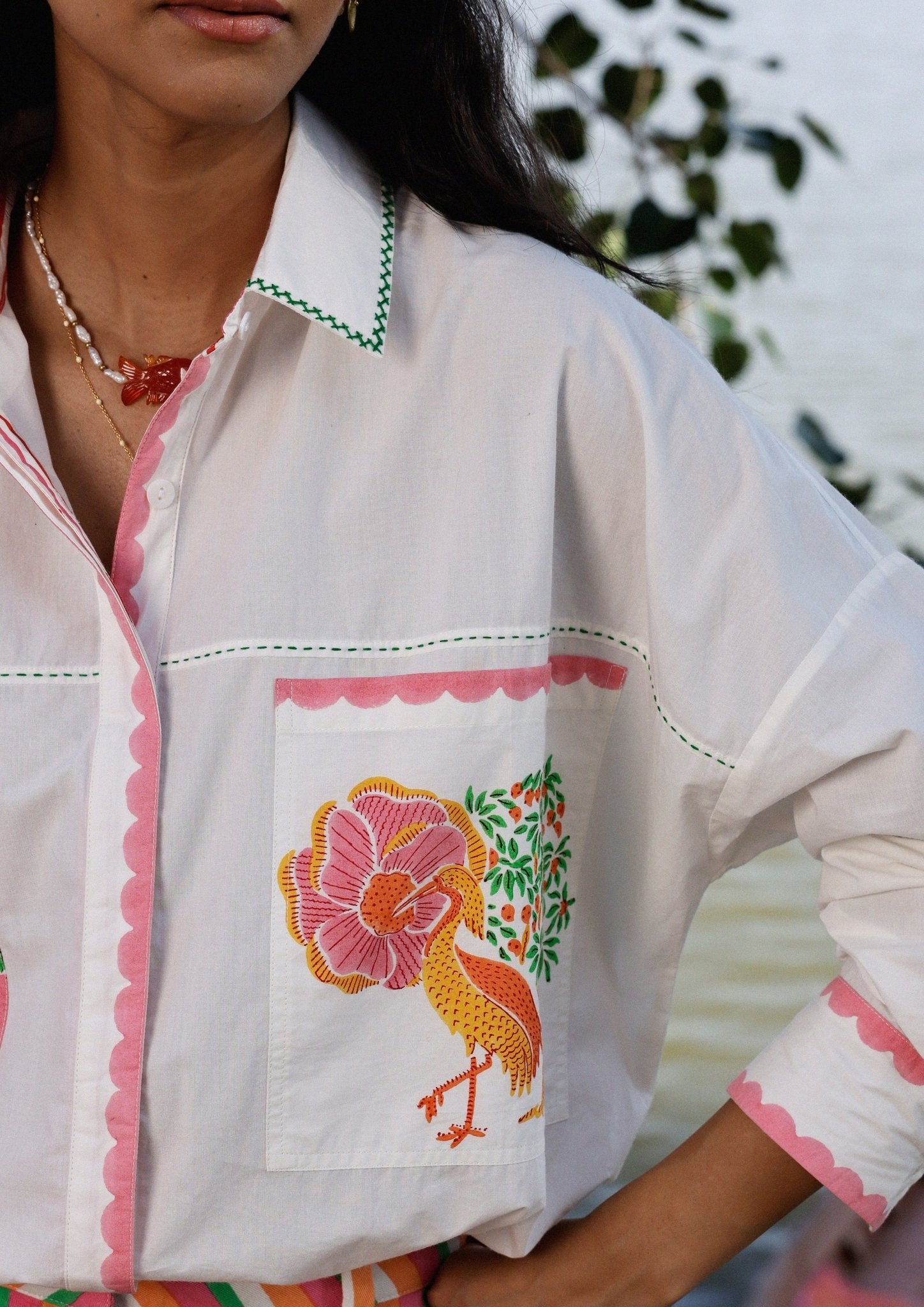 Jaigarh Shirt - River Crane - CiceroniWomen ShirtsThe Raw India