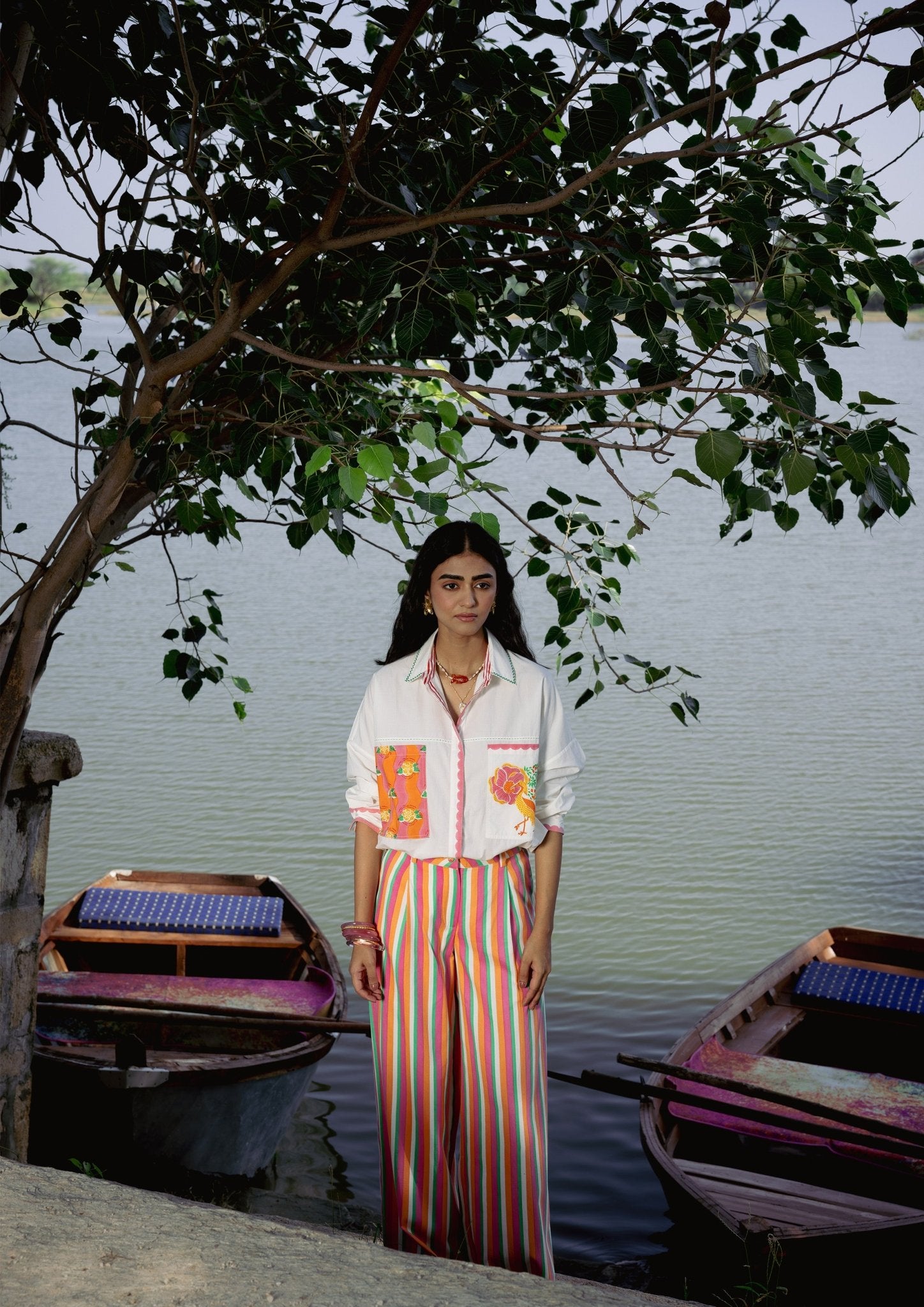 Jaigarh Shirt - River Crane - CiceroniWomen ShirtsThe Raw India