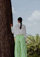 Jaigarh Shirt - White Chikankari - CiceroniWomen ShirtsThe Raw India