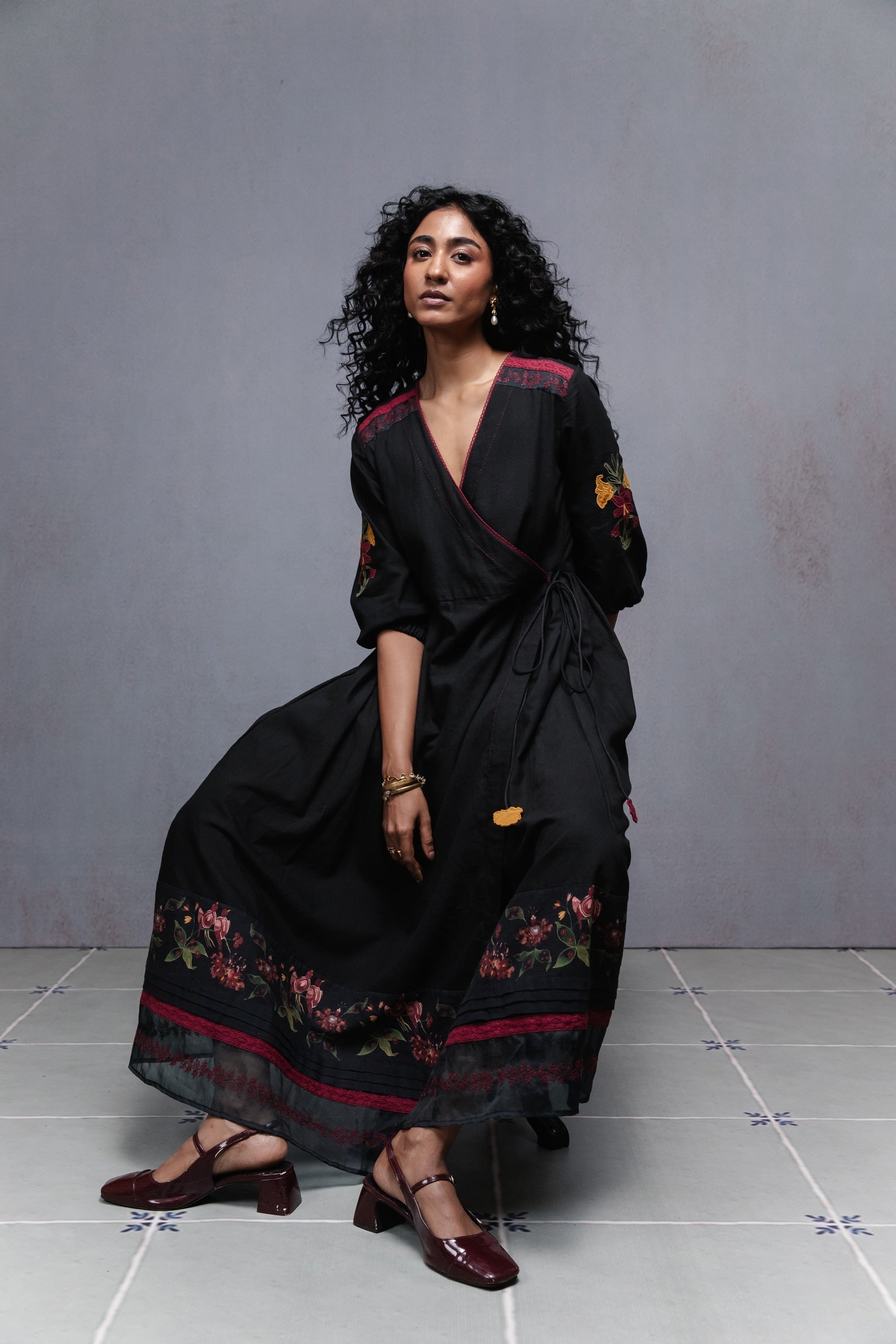 Jama Dress in Black - CiceroniDressesSubbah