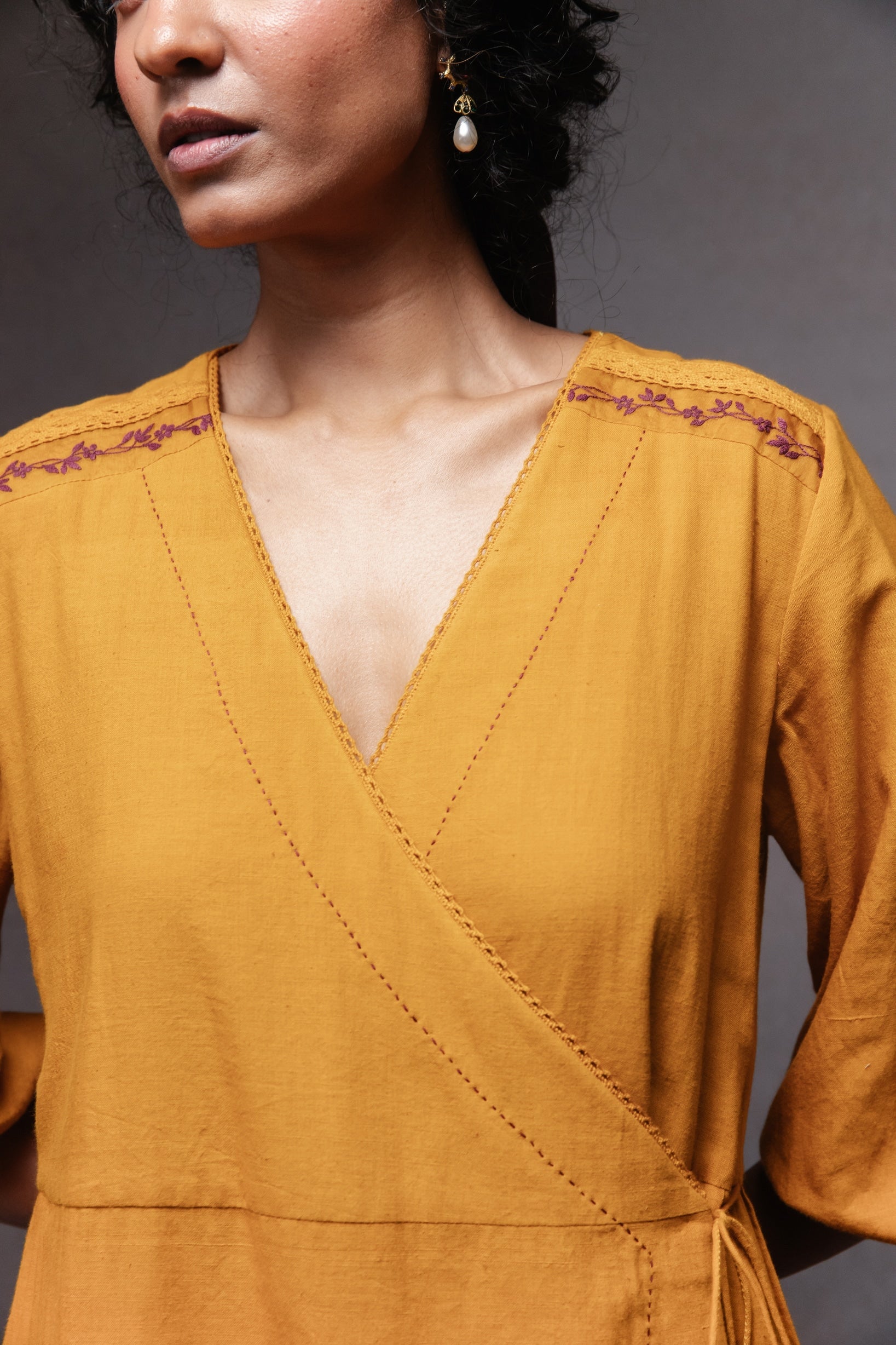 Jama Dress in Mustard - CiceroniDressesSubbah