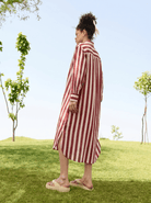 Jasmine Tunic - Teracotta & Ecru Stripes - CiceroniDressesRAAS Life