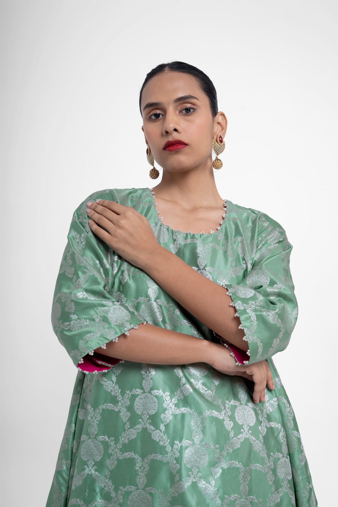 Jaya Kurta Set In Green - CiceroniKurta Set, Festive WearShriya Singhi