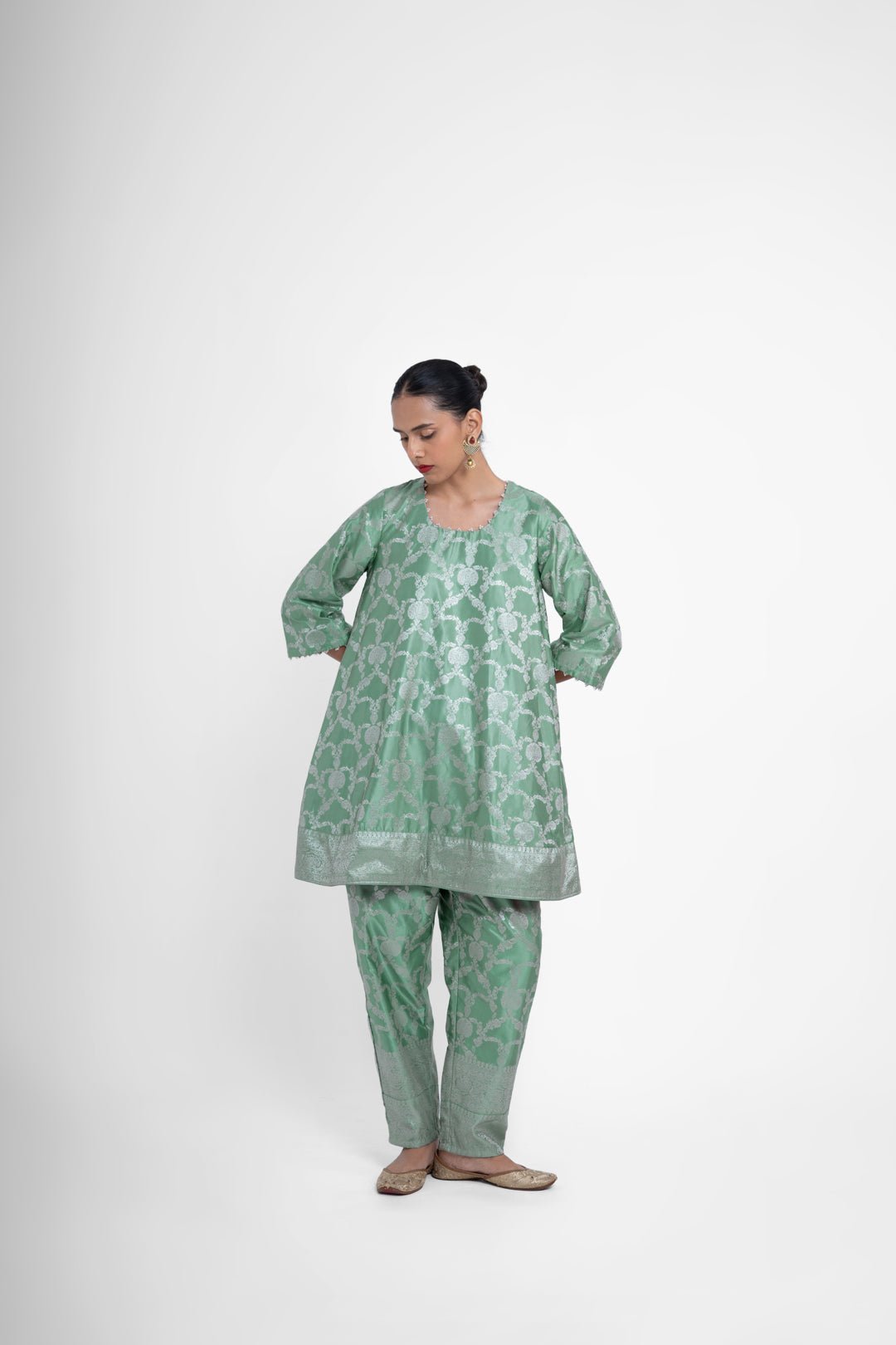 Jaya Kurta Set In Green - CiceroniKurta Set, Festive WearShriya Singhi