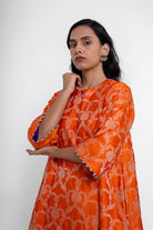 Jaya Kurta Set In Orange - CiceroniKurta Set, Festive WearShriya Singhi