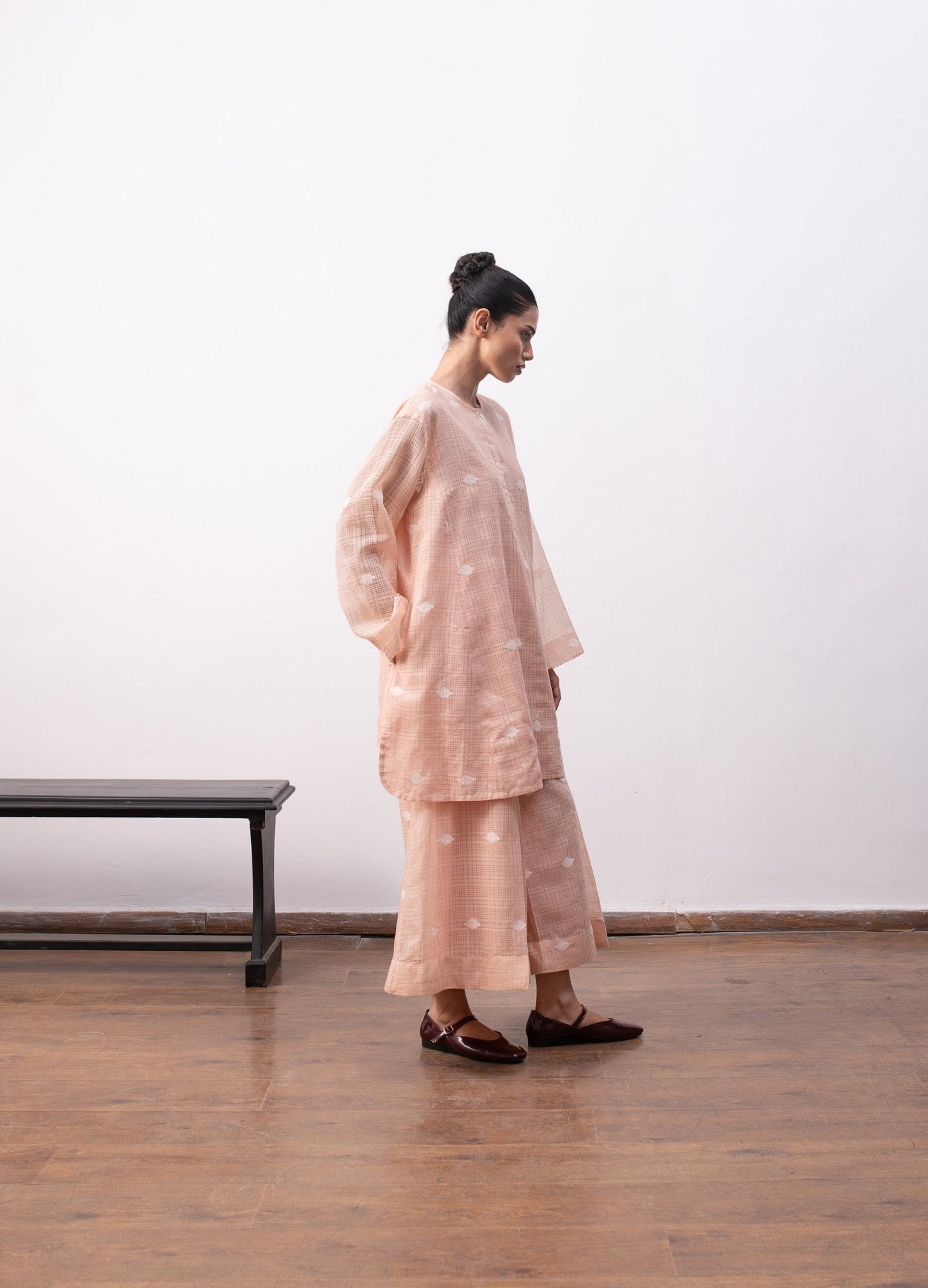 Jeanne Co - ord Set - Peach - CiceroniKurta Set, Everyday WearHiranya