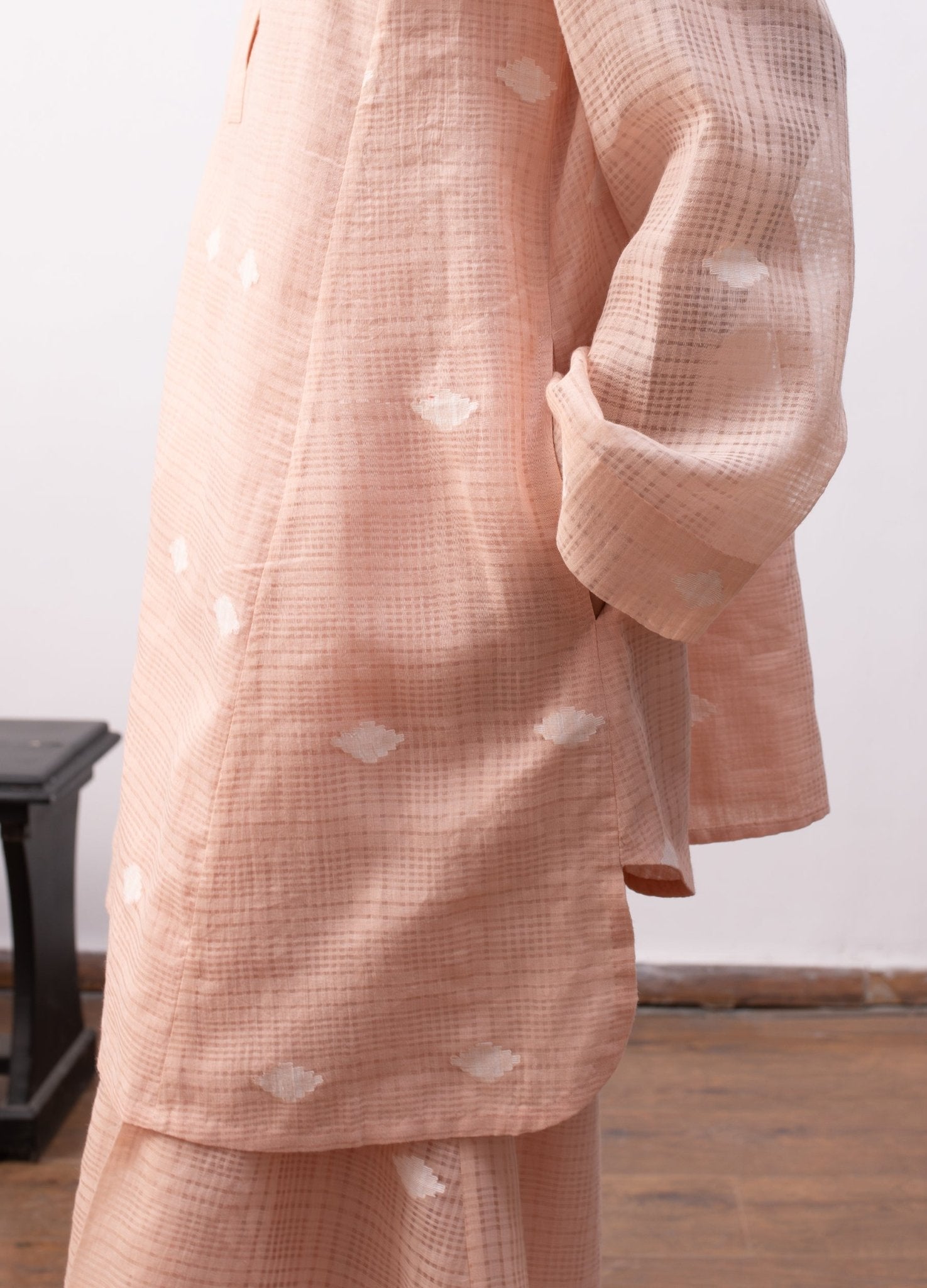 Jeanne Co - ord Set - Peach - CiceroniKurta Set, Everyday WearHiranya