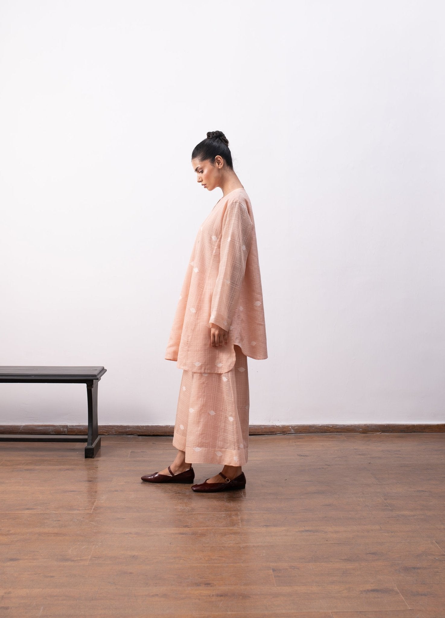 Jeanne Co - ord Set - Peach - CiceroniKurta Set, Everyday WearHiranya