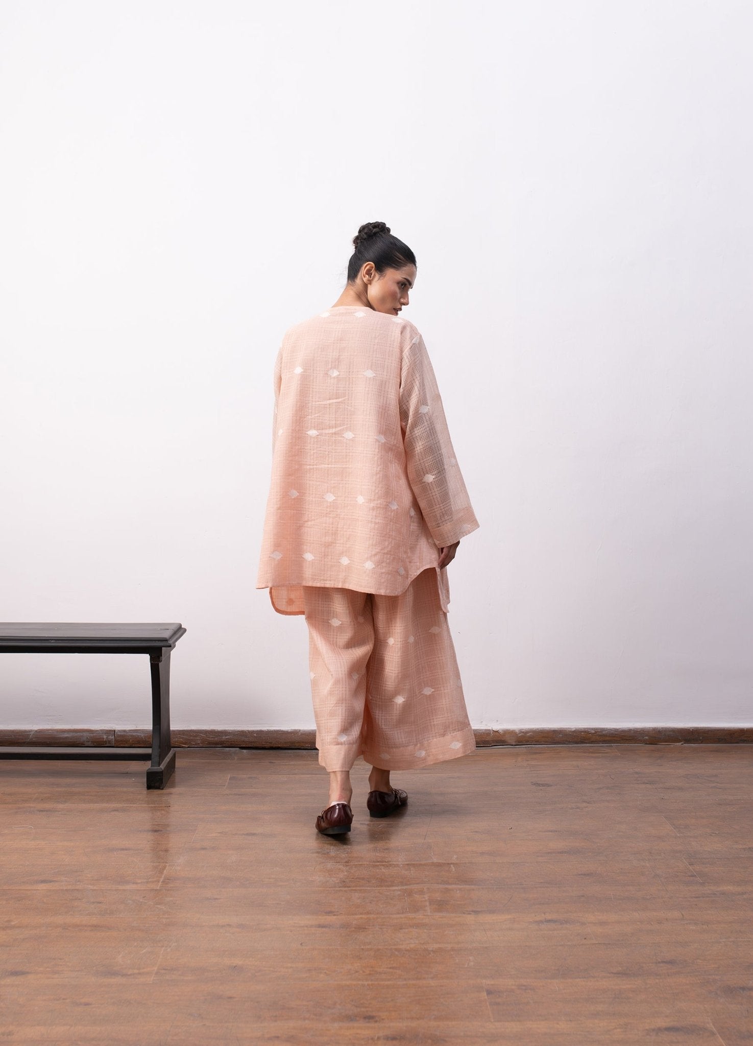Jeanne Co - ord Set - Peach - CiceroniKurta Set, Everyday WearHiranya
