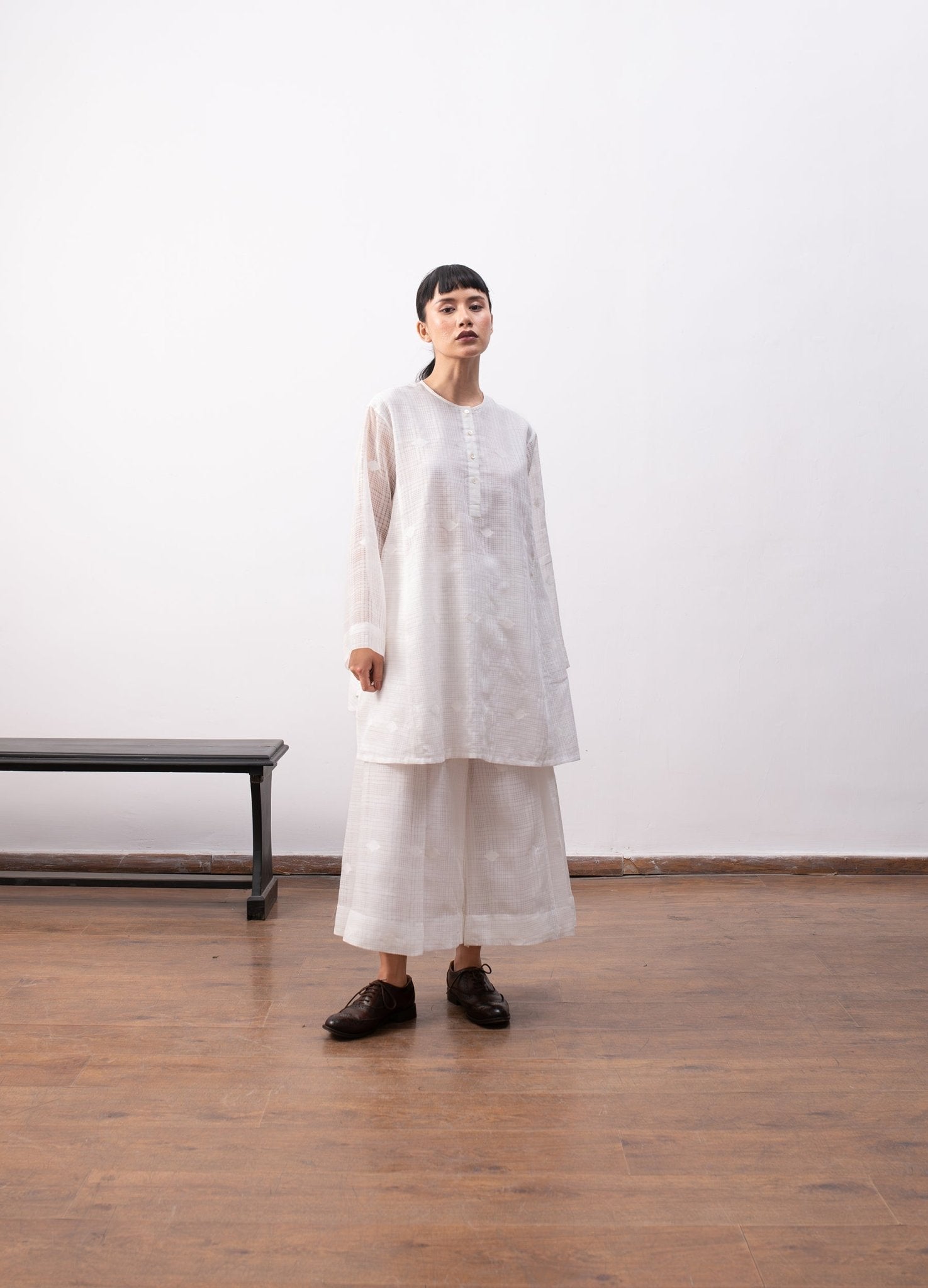 Jeanne Co - ord Set - White - CiceroniKurta Set, Everyday WearHiranya