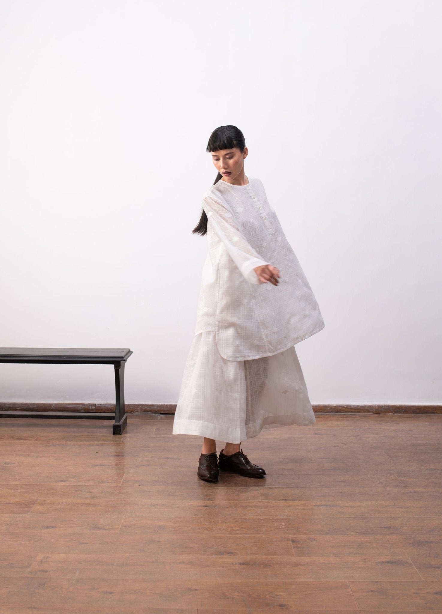 Jeanne Co - ord Set - White - CiceroniKurta Set, Everyday WearHiranya
