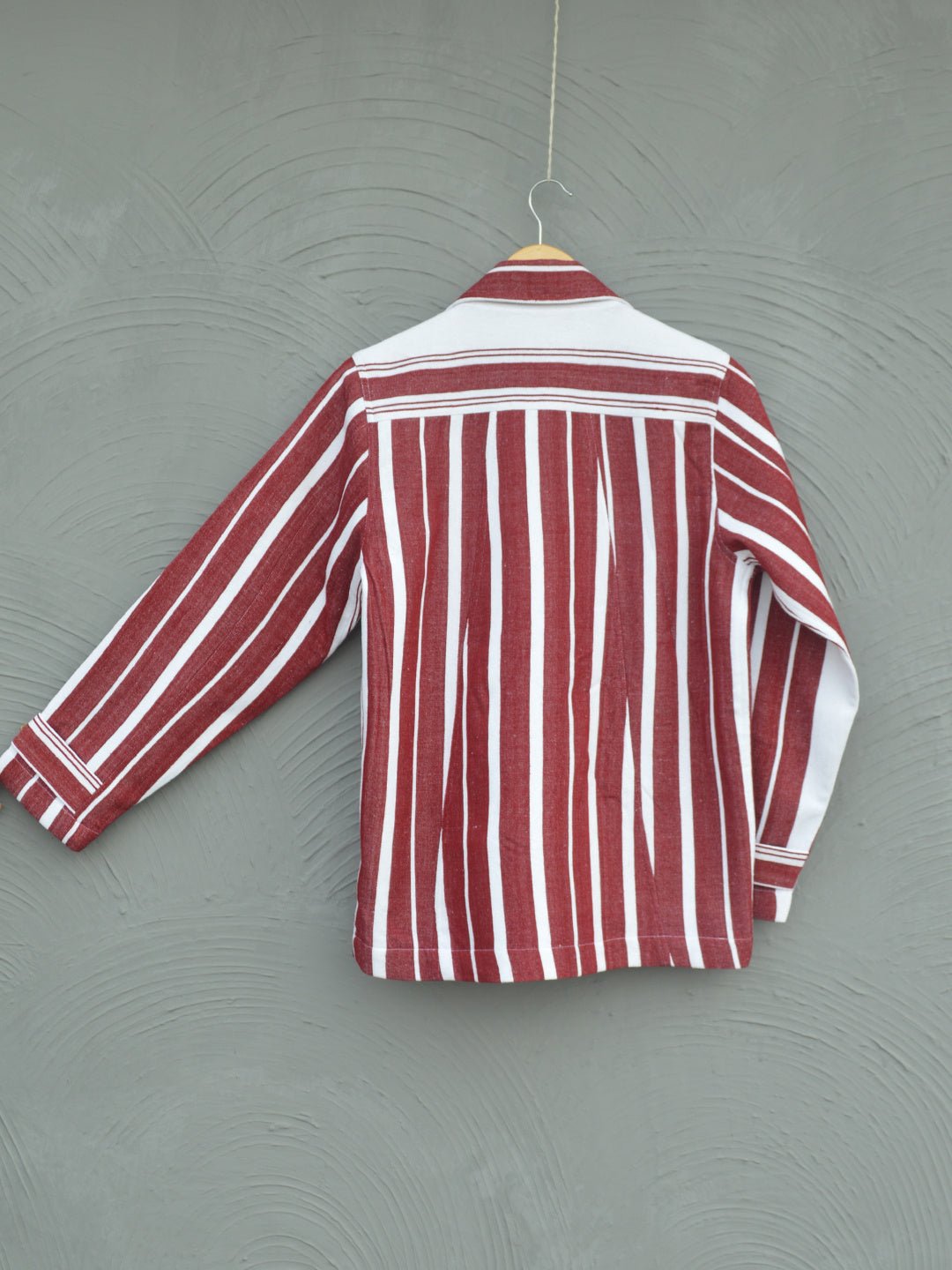 Johargram Handwoven Biru Striped Blazer - CiceroniBlazersJohargram