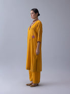 Joma Yellow Kaftan - CiceroniKaftanShades of India