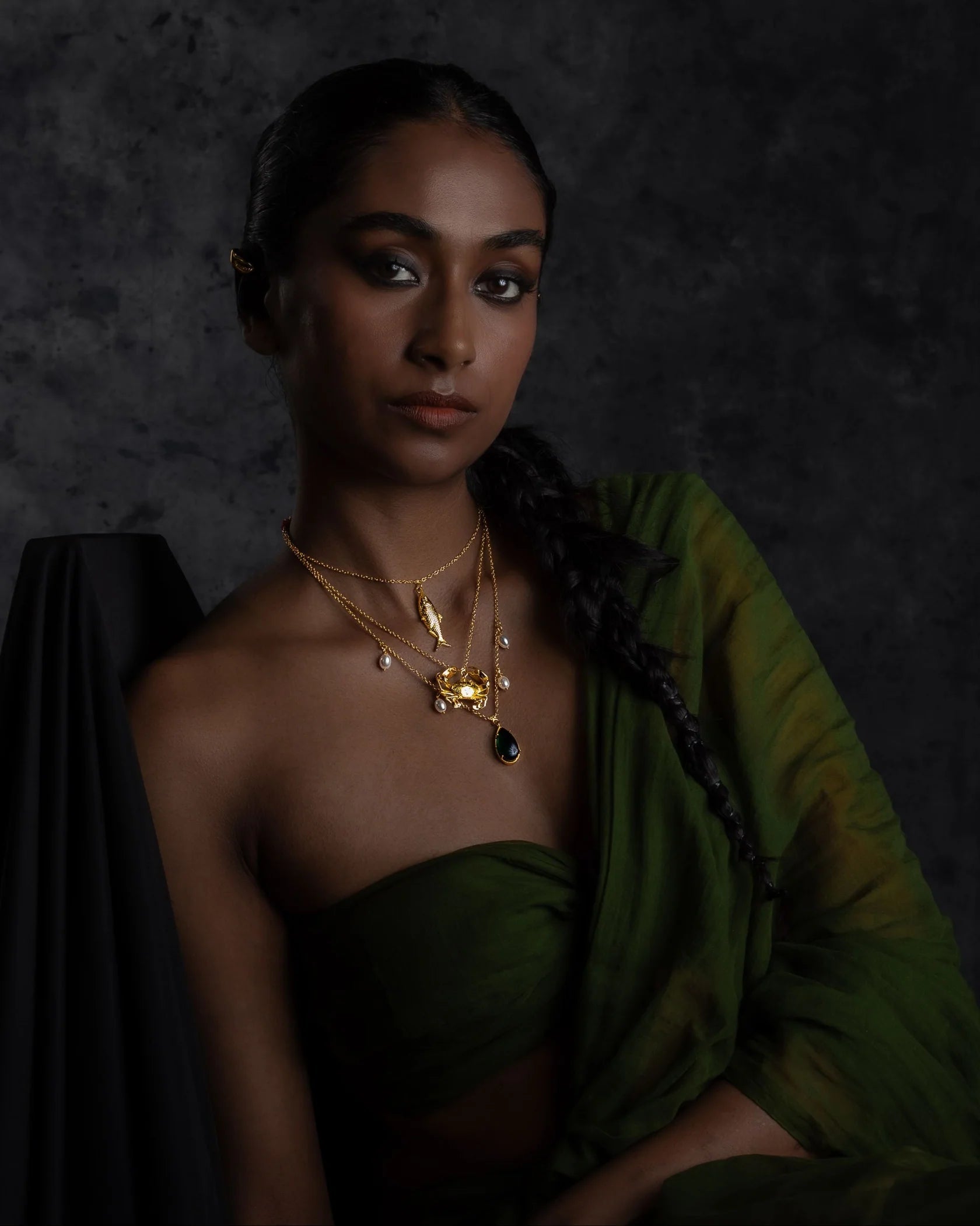 Joolrekha Layered Necklace (set of 3) - CiceroniNecklaceNIA