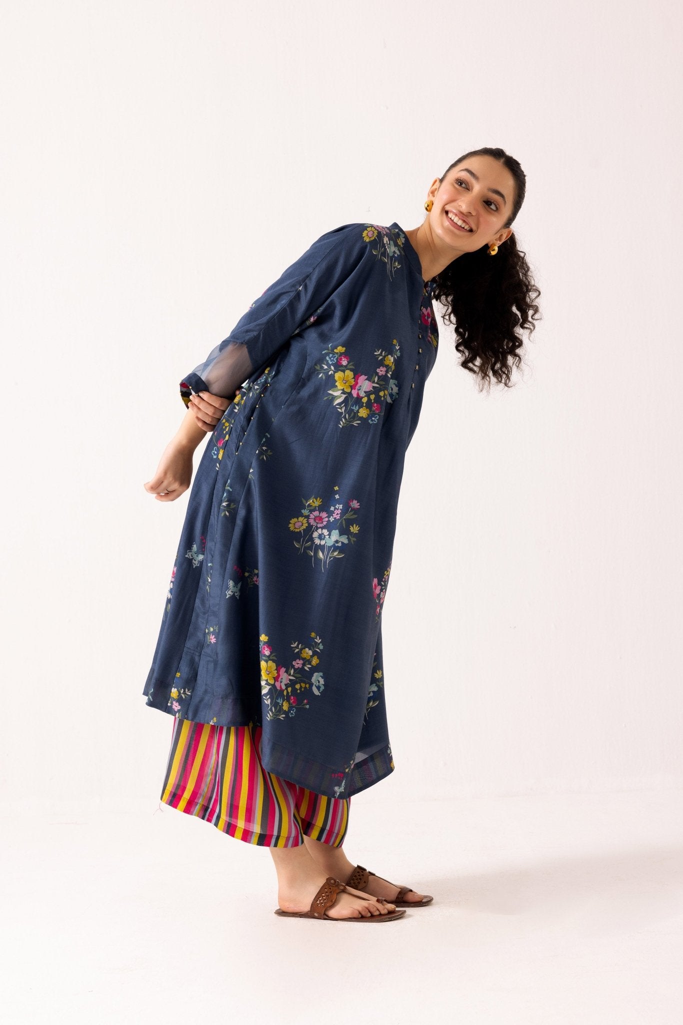 Juhi Kurta Set - Blue - CiceroniKurta SetLabel Shreya Sharma