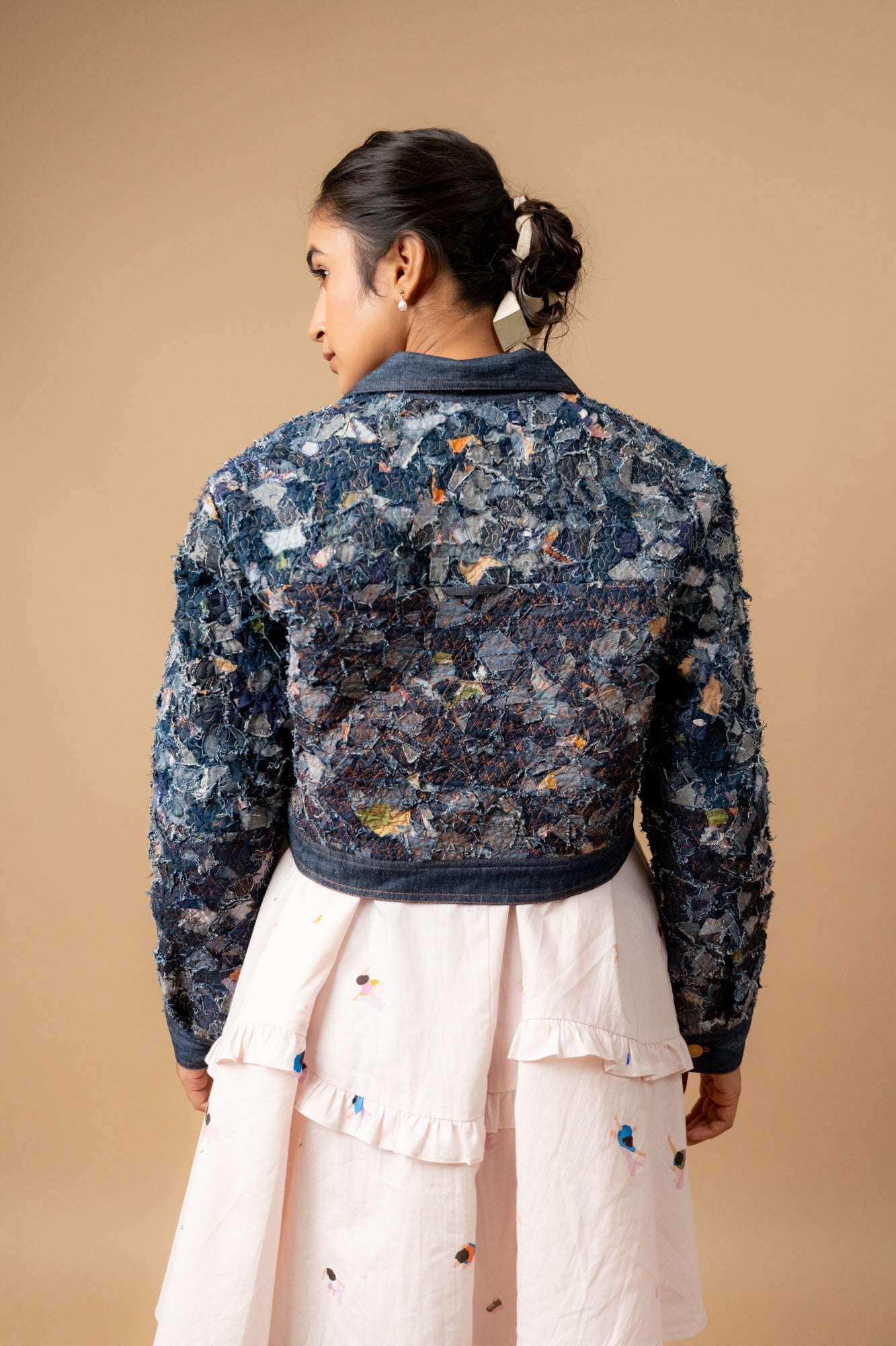 June Denim Textured Jacket - CiceroniJacketsDoodlage
