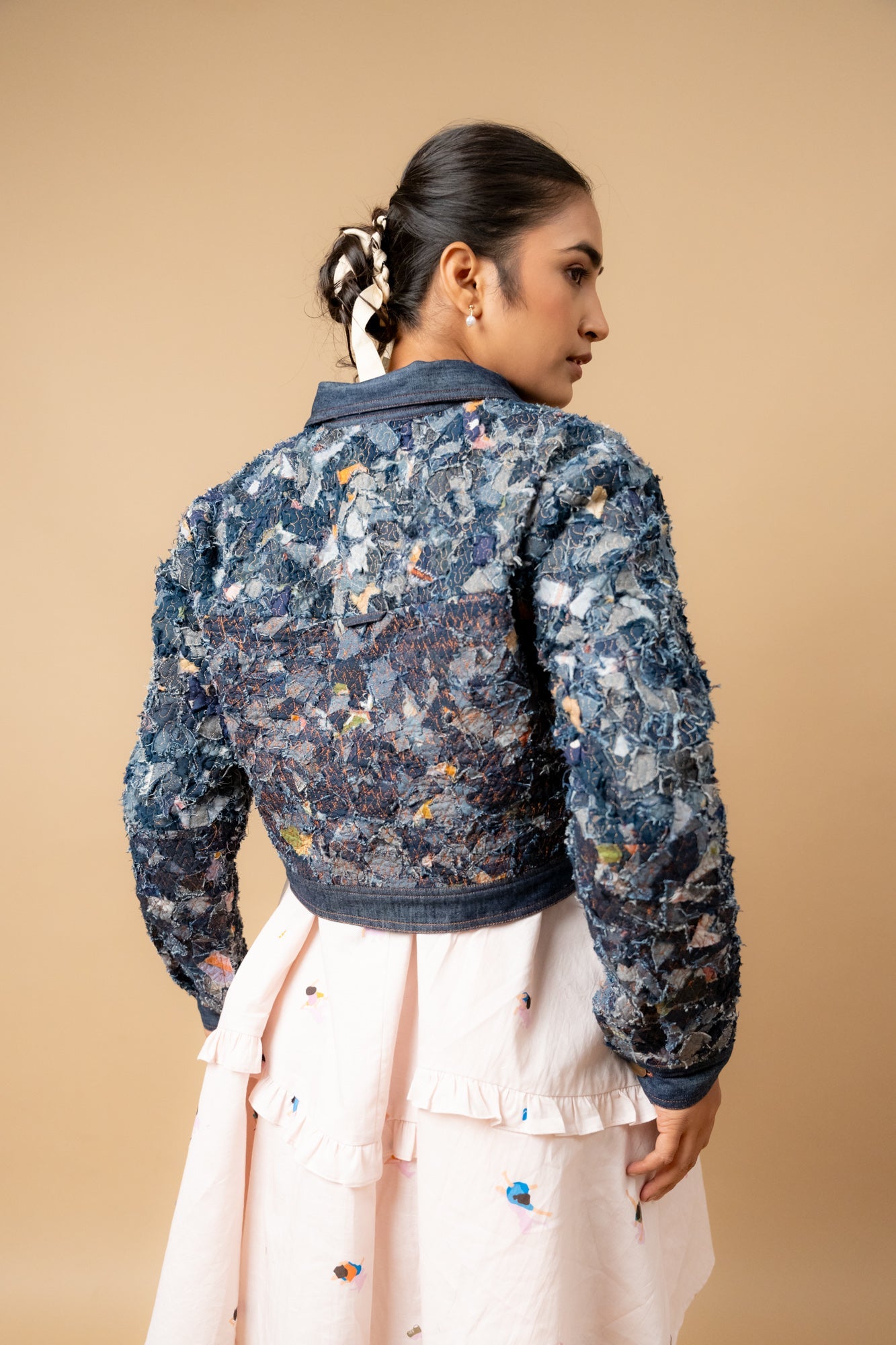 June Denim Textured Jacket - CiceroniJacketsDoodlage