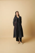 Kaali Phuljhadi Embroidered Kurta Set- Set of 2 - CiceroniKurta SetPants and Pajamas