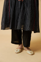 Kaali Phuljhadi Embroidered Kurta Set- Set of 3 - CiceroniKurta Set, Festive WearPants and Pajamas