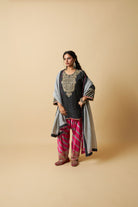 Kaali Rangili Embroidered Kurta Set- Set of 3 - CiceroniKurta Set, Festive WearPants and Pajamas
