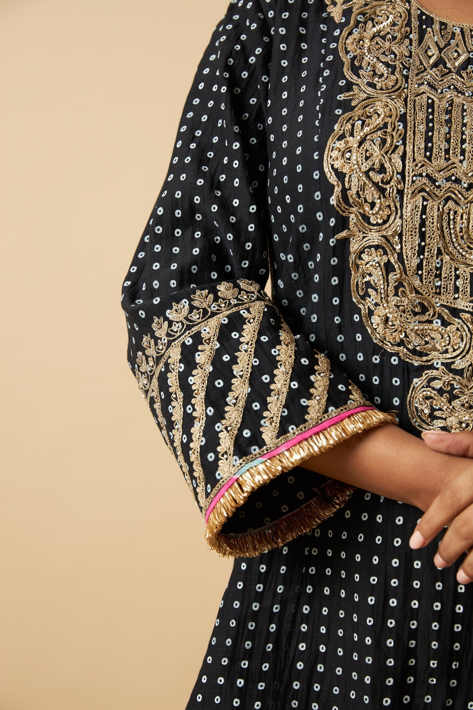 Kaali Rangili Embroidered Kurta Set- Set of 3 - CiceroniKurta Set, Festive WearPants and Pajamas