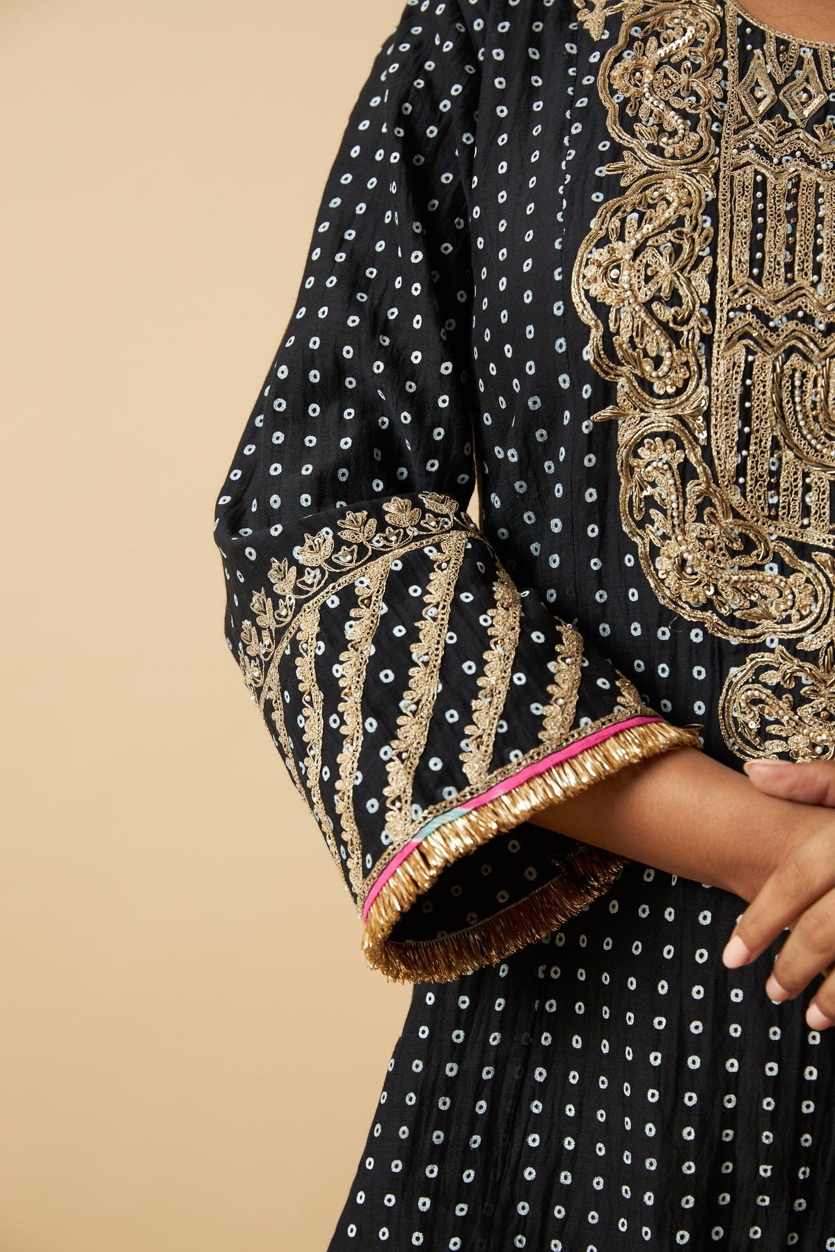 Kaali Rangili Embroidered Kurta Set- Set of 3 - CiceroniKurta Set, Festive WearPants and Pajamas