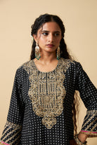 Kaali Rangili Embroidered Kurta Set- Set of 3 - CiceroniKurta Set, Festive WearPants and Pajamas
