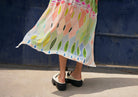 Kaftaan Dress In Athangudi Pastel Print - CiceroniDressesNIKYTA